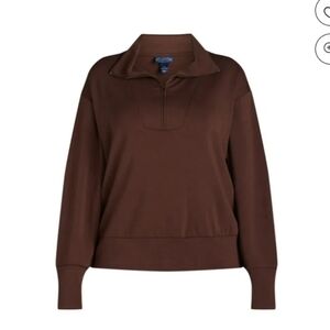 Brown Half Zip Sweater